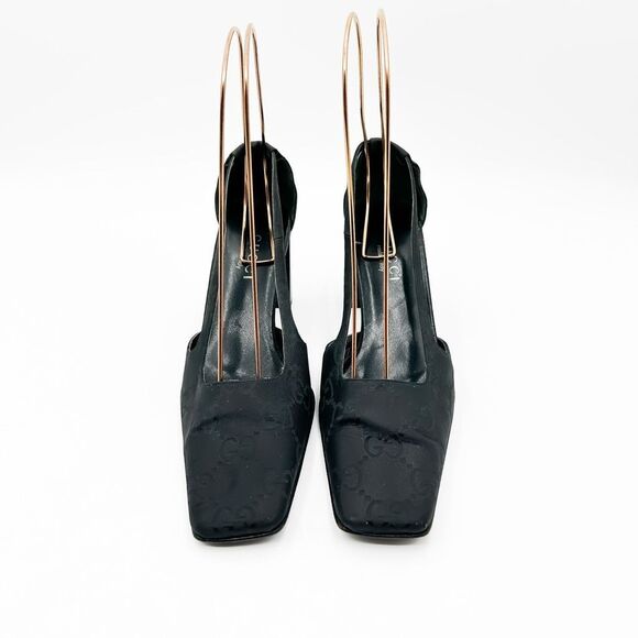 Gucci GG Supreme Square Toe Pumps Heels EU 38.5 US 8.5 - Picture 2 of 12